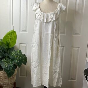 Ava & Viv - Women’s White Midi Dress Size 3X